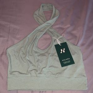 Mint green crop top from HALARA